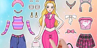 play Paper Doll Diary Dress Up DIY